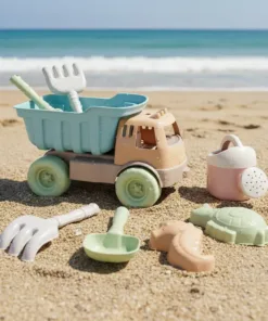 Juego de playa camión con accesorios colores pasteles