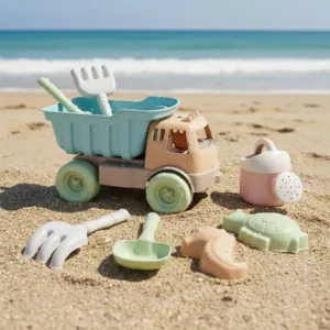 Juego de playa camión con accesorios colores pasteles