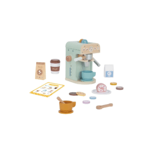 Cafetera En Madera Con Accesorios Color Pastel