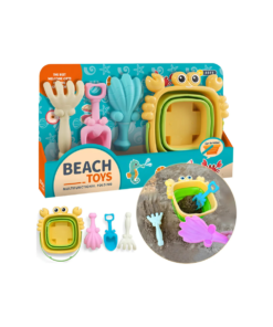 Balde de playa plegable cangrejo con 3 accesorios