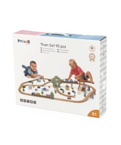 Alternative view of Pista de tren en madera - 90 piezas