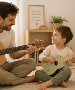 Alternative view of Ukelele Infantil de Madera Verde Polar B