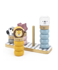 Alternative view of Torres Apilables de Animales Montessori
