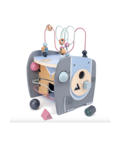 Cubo Didáctico Montessori 5 en 1 Elefante para Bebés Juego Sensorial Motricidad Fina +10 Meses