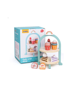 Juego de Pastelería de Madera para Niños  Set de Té con Cupcakes Didáctico