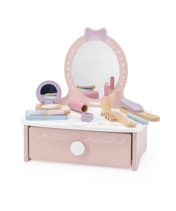 Mesita Tocador Infantil con Espejo y Accesorios Polarb