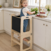 Torre de Aprendizaje Montessori 4 en 1 Plegable de Madera